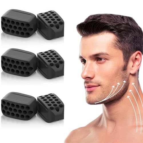 Entrenamiento de mandíbula para hombres, 6Pcs de ejercitador de mandíbula, entrenamiento de mandíbula, cuello de mandíbula, entrenador de músculos de línea de mandíbula para hombres y mujeres