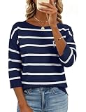 LOMON Lightweight Sweaters for Women Trendy Spring Boat Neck Half Sleeve Tops Light-Weight Knit Pullover...