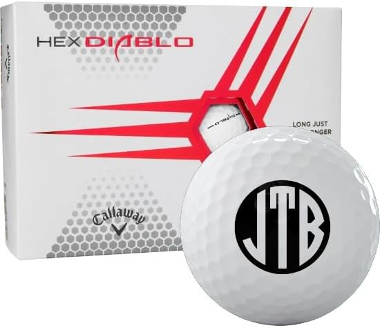 Callaway Golf White HEX Diablo Monogrammed Golf Balls