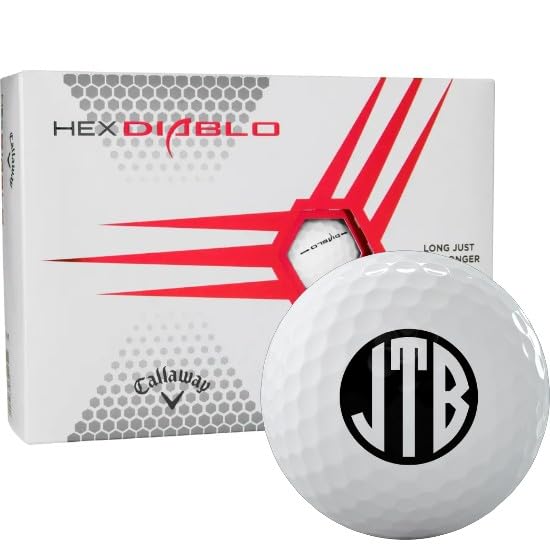 Callaway Golf White HEX Diablo Monogrammed Golf Balls