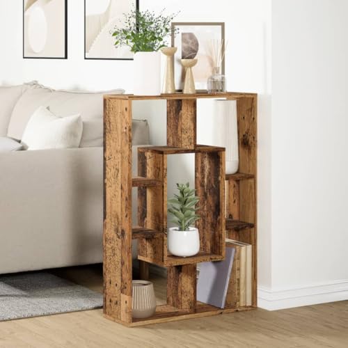 Estantería de madera vieja de 63x20x90 cm de ingeniería para organizar libros 5