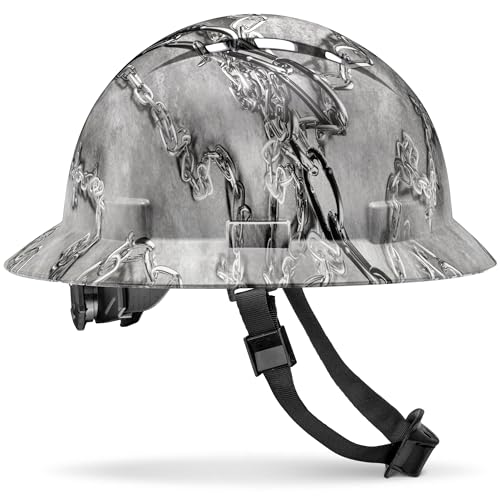 Acerpal Updated Vented Full Brim Hard Hat, Chain, Padded, OSHA Construction Safety Approved Hardhats, Hard Hats for Men, Cascos De Construccion Helmet.