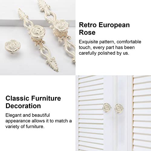 MOROBOR Antique Rose Flower Cabinet Knobs - Image 4