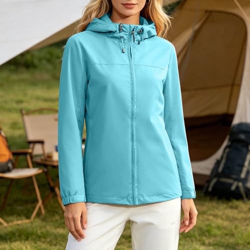 Chaqueta impermeable mujer para camping y senderismo 3