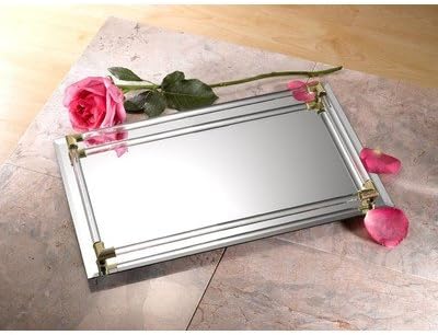 Mirrored Serving Tray Size: Large,12 x 16 by Studio Silversmith