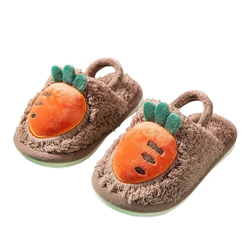 Kids Fuzzy Slippers Fall Winter Sherpa Fluffy Cute Memory Foam Indoor House Shoes Wool Funny Thermal Girls Boys Slipper4