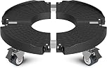 WELDUN Plant Caddy with Wheels Heavy Duty, Adjustable Ø 40-57 cm Plant Stand with Lockable Caster 200KG, Rolling Plant Dolly/Roller for Indoor Outdoor Large Planter, Garden Flower Pot, 1 Pack
