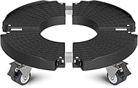 WELDUN Pflanzenroller Außenbereich Rollbrett 40-54CM Pflanzenregal 200KG Tragkraft Pflanzenständer rund Blumenroller mit Lenkrollen, Transportroller für Heizgeräte Luftreiniger Innenbereich
