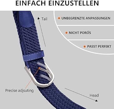 TANGCHAO Ceinture Élastique Tressée Stretch Unisexe – Confort Ultime & Look Décontracté – Plusieurs Couleurs Disponibles
