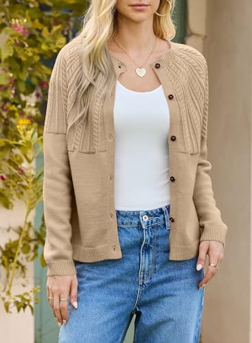 Image of Dokotoo Cardigan Sweaters for Women 2026 Fall Outfits Long Sleeve Sweaters