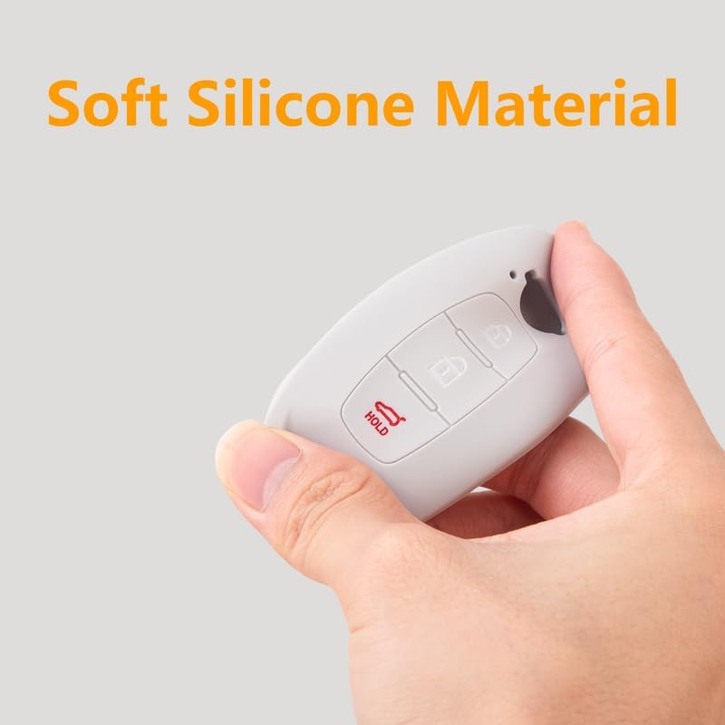 Miniatura 3 de BE - Funda de silicona para llavero, accesorios Teana, compatible con Altima Pathfinder Rogue 2023 2022, llavero de automóvil, funda de 3 botones,