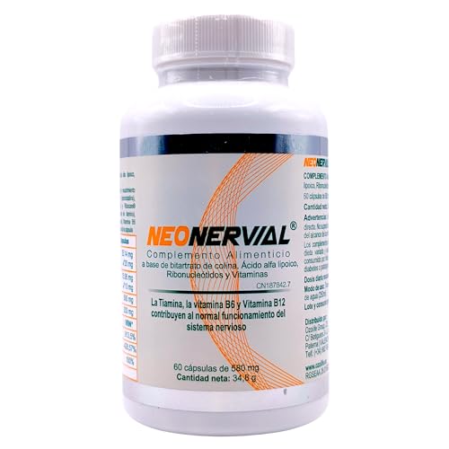 Ozolife Neonervial 60 Cápsulas - Suplemento para el Sistema Nervioso con Nucleótidos (CMP y UMP), Colina y Complejo Vitamina B - Apoyo en Neuropatías, Nervio Ciático y Lumbalgia