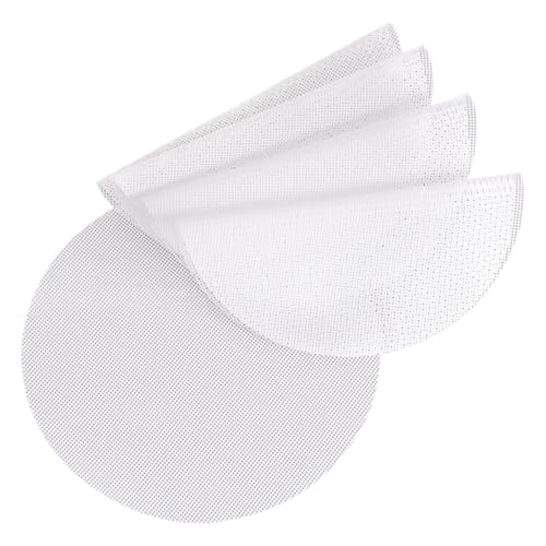 Queenbox Forros de vaporizador de Silicona Antiadherente de 5 Piezas de 24 cm, Forros de vaporizador de Silicona Flexible Reutilizable Redondo Almohadilla de Malla para Cocina del hogar Restaurante