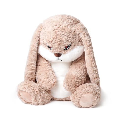 ZEIO Grumpy Bunny Stuffed Animal, 19.6' Plush Rabbit Stuffed Animals with Floppy Ears, Cuddly Soft Plush Toys Huggable, Perfect for a Gift