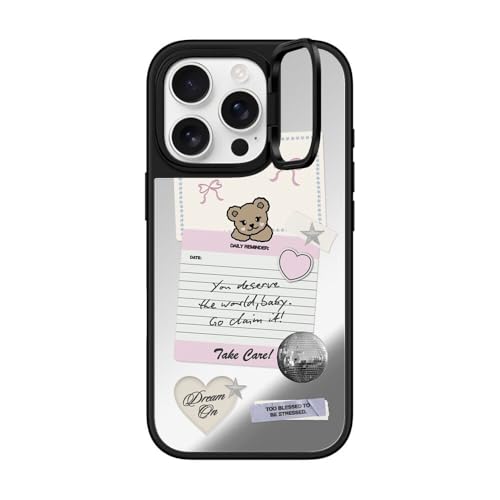Coque iPhone 16 Pro CASETiFY anneau miroir compatible MagSafe protection militaire noir