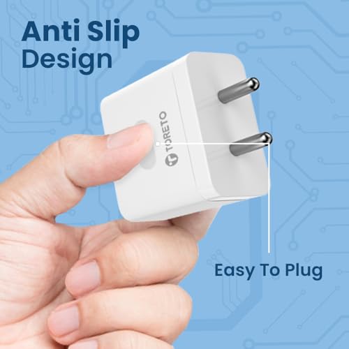 Image of Toreto 100W SUPERVOOC Fast Charging Adapter with Type-C Cable, Compatible with Oneplus, Oppo, Realme, Redmi, Xiaomi, HTC & All C-Type Smartphones, Supports Dash, Warp, Vooc, SuperVooc Charger (White)