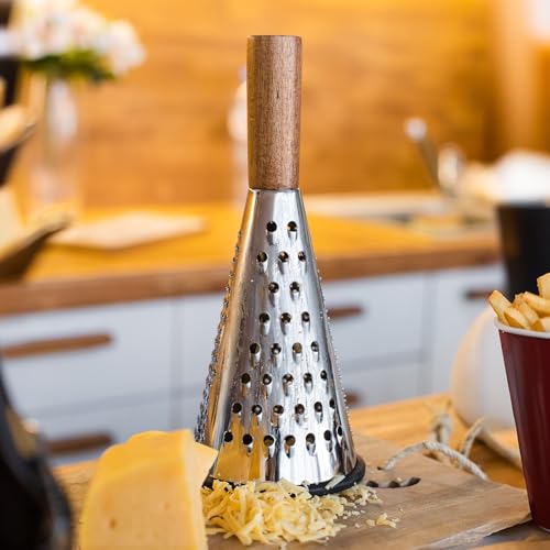 Rallador de queso cónico de acero inoxidable con mango miniatura 4
