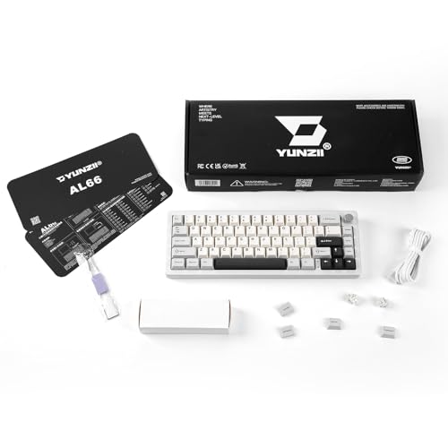 Yunzii Al66 Wireless Mechanical Keyboard,65% Knob Control Aluminum Gaming Keyboard Bt/2.4G/Wired Hot Swappable Pre-Lubed Switches thumb #6
