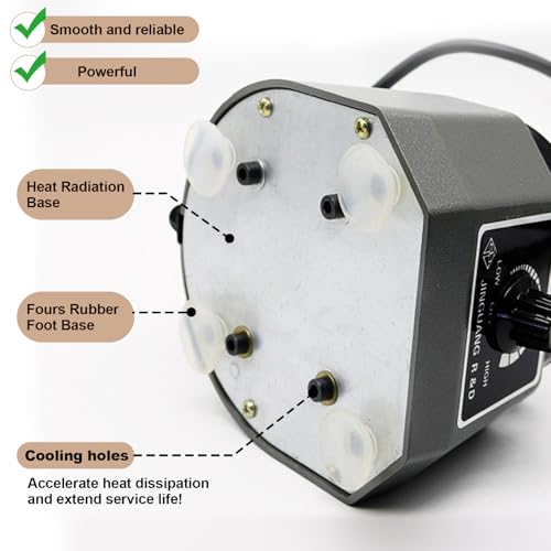 Rüttelplatte Gips,4”Dental Oszillator Gips,220V 100W Gipsrüttler Rüttelplatte Elektrisch,Einstellbare Geschwindigkeit Rund Gips vibratorplatte Oszillator,Dentalvibrator zum Mischen von Gips,Gussmodell