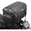 KEMIMOTO Motorcycle Travel Luggage Bags, 60L Expandable Large Capacity Motorcycle Tail Bag, Waterproof Rear Rack Trunk, Motor Pannier Bag with Rain Cover and Straps
