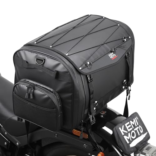 KEMIMOTO Motorcycle Tail Bag with Rain Cover
