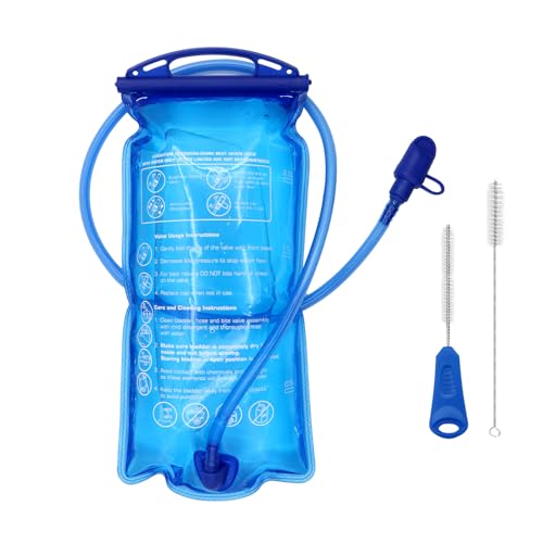 BORISCA 2L Hydration Bladder Outdoor, BPA Free Leak Proof Water Bladder 2L for Backpack, Water Reservoir with Insulated Tube, Hydration Bladders Replacement with Clean Kit for Hiking Camping Cycling