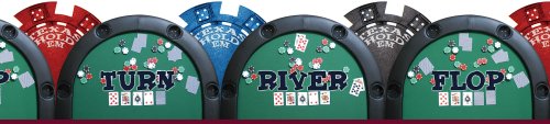 Frise murale Texas Hold-me pour rénover un mur blanc sans peinture avec du poker
