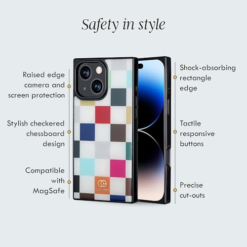 Image of COCOMII Rectangle for iPhone 14 /13 Case, Le Carre de Luxe Checkered