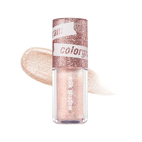 Colorgram Milk Bling Shadow - 07 Fairylike | Pigmented Liquid Glitter Eyeshadow, Long-Lasting Shimmer For Daily And Party Makeup, Multi-Dimensional Sparkling Metallic Finish, Opaque Coverage, Quick Drying Formula For Easy Application 0.11 Fl.oz, 3.2G #TOP3