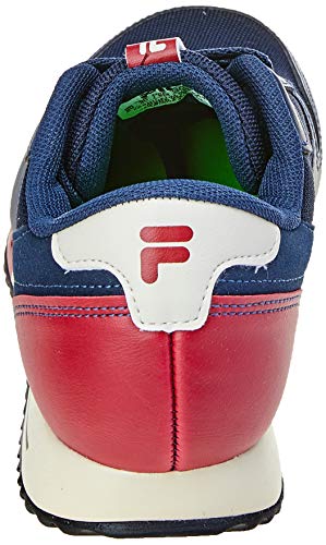 Tênis Euro Jogger Sport, Fila, Masculino, Marinho/Vermelho/Bege, 40