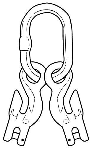 9/32 in x 14' ft Grade 100 Adjustable Double Leg Chain Sling with Clevis Sling Hooks - 7,400 lbs at 60 DEG