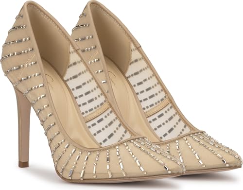 Jessica Simpson Piviano Pointed Toe Embellished Pump, Champagne, 5 by Jessica Simpson - Used condition - Image 8