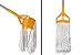 Alpine Industries Commercial Quick-Change Iron Mop Handle - Professional Mopping Tube w/Metal Gripper for Rags - Heavy Duty Stick & Mop Head Replacement Holder (Fiberglass)
