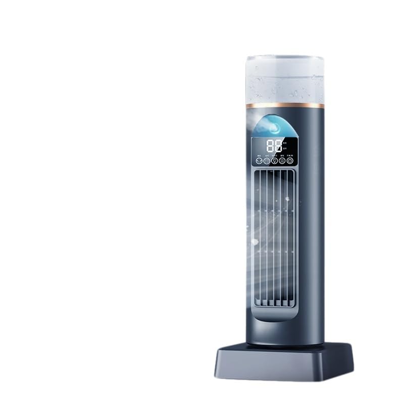 Rafraîchisseur d'air sans pales noir avec télécommande et minuterie