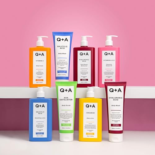 Q+A Aha Exfoliator Body Scrub (250Ml), Exfoliating Body Scrub With Aha And Lactic & Glycolic Acid, Smooths Rough Dry Skin, Brightens & Hydrates, Vanilla & Coconut Scent - 2