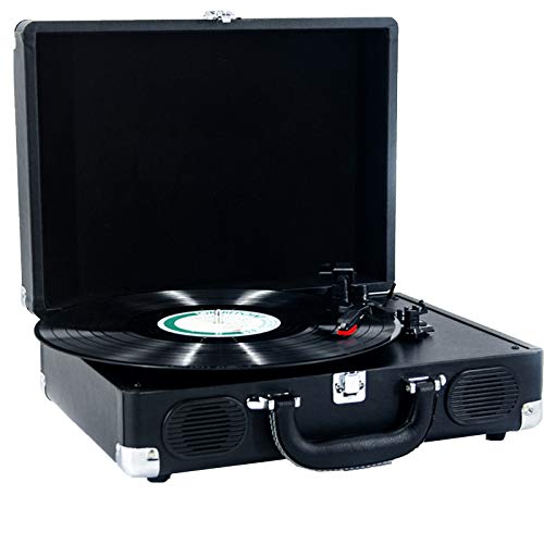 Valise rétro conçue, Platine Tourne-Disque à 3 Vitesses à entraînement par Courroie, Haut-parleurs stéréo intégrés… - Les Beatles, Paul McCartney, John Lennon, RIngo Starr, George Harrison Valise rétro conçue, Platine Tourne-Disque à 3 Vitesses à entraînement par Courroie, Haut-parleurs stéréo intégrés…