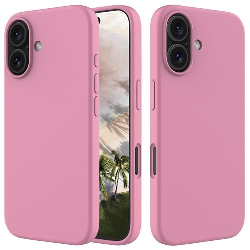 Image of ArmourPro Silicone Back Case for iPhone 16, Soft-Touch Case | Pink