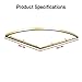 Corner Hanging Bar, Rack Iron Wall Mounted Right Angle Corner Clothing Rack, Industrial Pipe Garment,Multi-Purpose Hanging Rod, for Retail Display, Closet Storage(Gold)