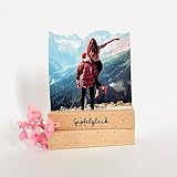 maloOo Geschenke Kartenhalter Gipfelglück Holz 2er Set Punkte | Kartenständer Fotohalter Bilderständer Postkarten | Geschenk Bergsteiger Wanderer Kletterer Berg Liebhaber Bergliebe wandern