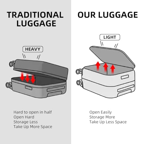 Image of Kaleenie 29 Inch Aluminum Checked Luggage with Side Opening Zipper, Lightweight Hardshell ABS+PC Suitcase with TSA Lock, 360 Universal Wheels, Black