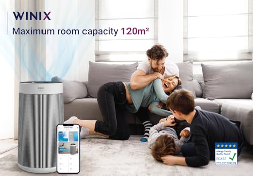 WINIX T800 Air Purifier for Bedroom Home, 120m², CADR 500 m³/h, HEPA & Carbon Filter removes 99.999% Allergies, Pollen, Dust, Smoke, Air Cleaner with Smart App & Alexa - Image 3