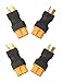 Readytosky XT60 Female to Male T Plug Connector Adapters No Wires RC LiPo Battery Connectors for Deans Male Connector to XT60 Female(4PCS)