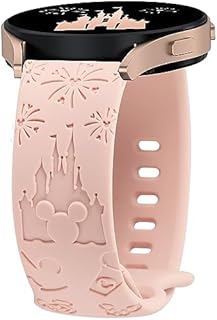 Girovo Cartoon Gravierte Armband Kompatibel mit Samsung Galaxy Watch 6 & 5 & 4 40mm 44mm Damen, 20mm Niedliches Anime Designer Weiches Silikonband für Watch 5 Pro 45mm/Active 2 40mm 44mm/Watch 3 41mm