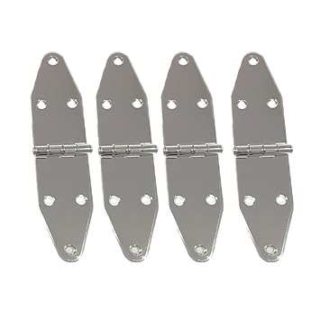 TuoP Stainless Steel Strap Hinges for Boat RV Skylight Locker Hatch and Door,Heavy Duty Marine Grade, Top Mount 7-1/8 inch x 1-5/8 inch