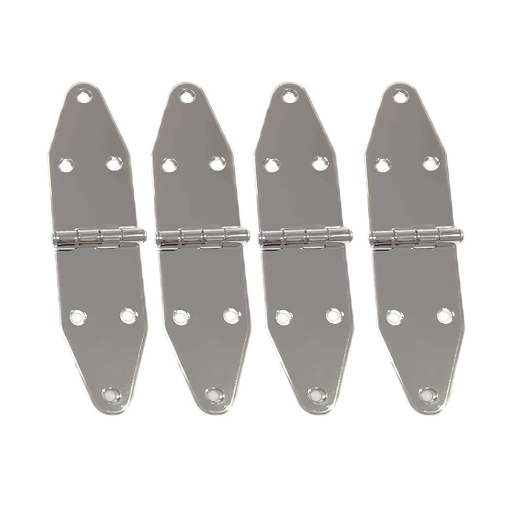 asdmm TuoP Stainless Steel Strap Hinges for Boat RV Skylight Locker Hatch and Door,Heavy Duty Marine Grade, Top Mount 7-1/8 inch x 1-5/8 inch