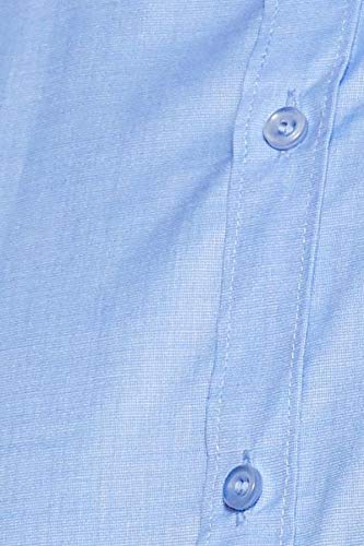 Image of Hang & Wear Men's Plain Regular fit Formal Shirt (MS-06B- Blue 38)