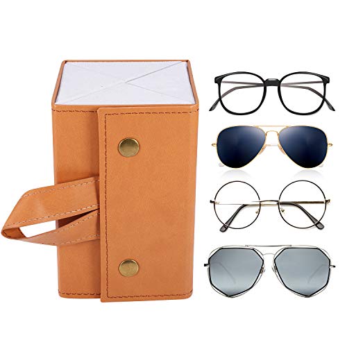 Image of SMARTTOP Sunglass Eyeglass Organizer Collector 5 slot 6 Slot PU Eyeglasses Storage Case Box Multiple Hanging Eyewear Display