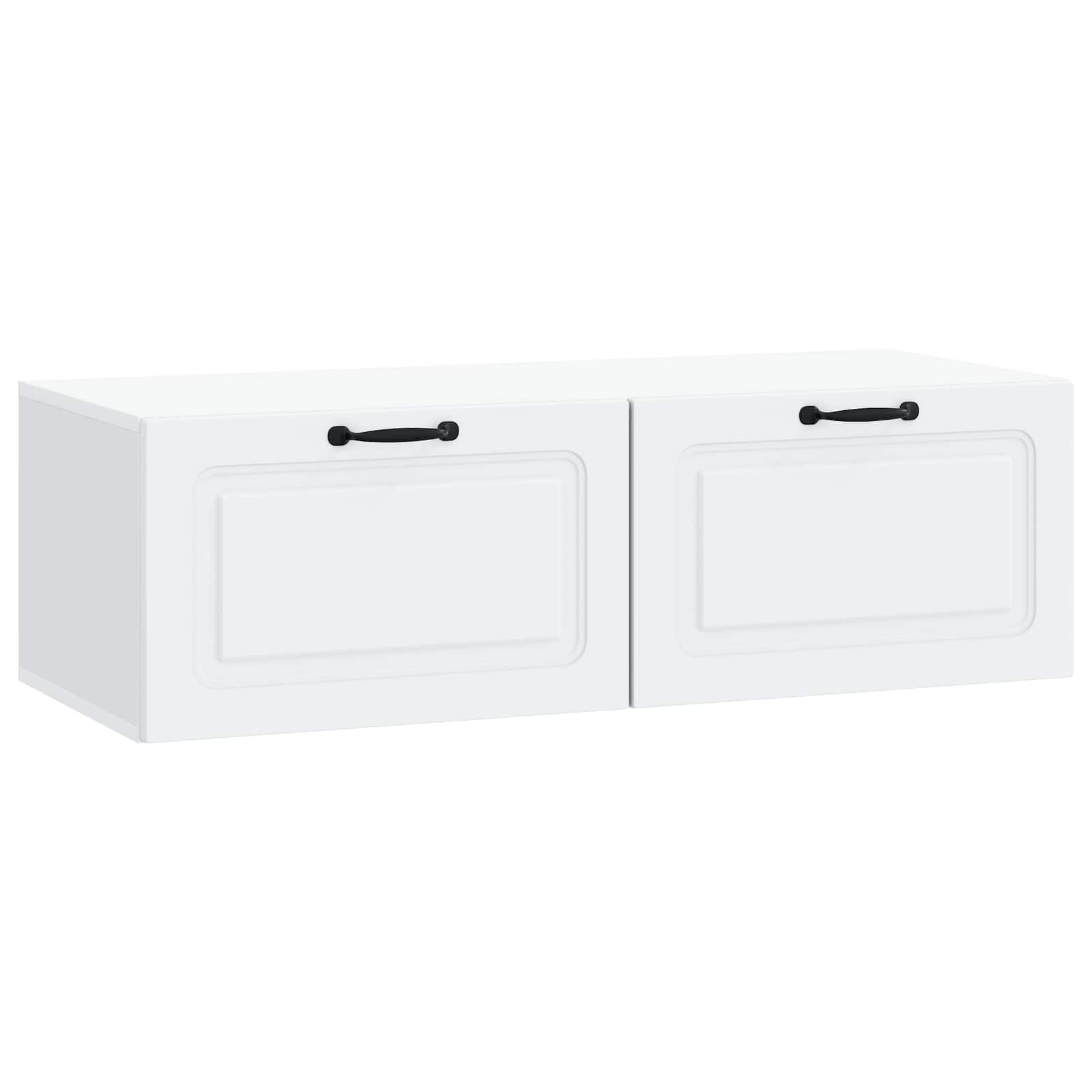 Générique Mobile TV da parete, 98 x 41 x 30 cm, in legno di ingegneria | Ripiani integrati, organizer per dispositivi, gestione dei cavi, design salvaspazio, costruzione solida