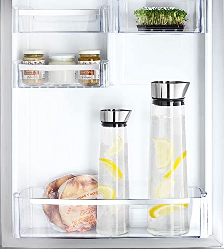 Kubek do kawy 1000 ml / 1500 ml dzbanek na wodę pogrubione szkło duża butelka na wodę z pokrywką ze stali nierdzewnej karafka wrząca woda dzbanek do soku szklana butelka (pojemność: 1,0 l, kolor: przezroczysty)