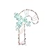 Vickerman Lighted LED Candy Cane Christmas Window Silhouette Decoration, 16.75"